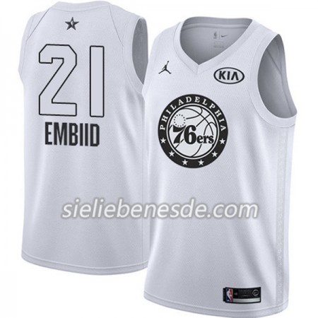 Herren NBA Philadelphia 76ers Trikot Joel Embiid 21 2018 All-Star Jordan Brand Weiß Swingman